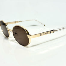 Ovoid Glasses - Gold Plated | Chocolate Brown Shade | Diamond Cut Lens