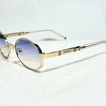 Ovoid Glasses - Gold Plated | Purple Gradient Shade | Diamond Cut Lens
