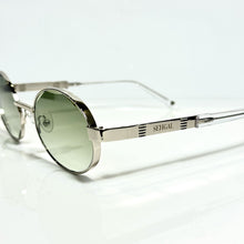 Ovoid Glasses - Whitegold Plated | Green Gradient Shade | Diamond Cut Lens