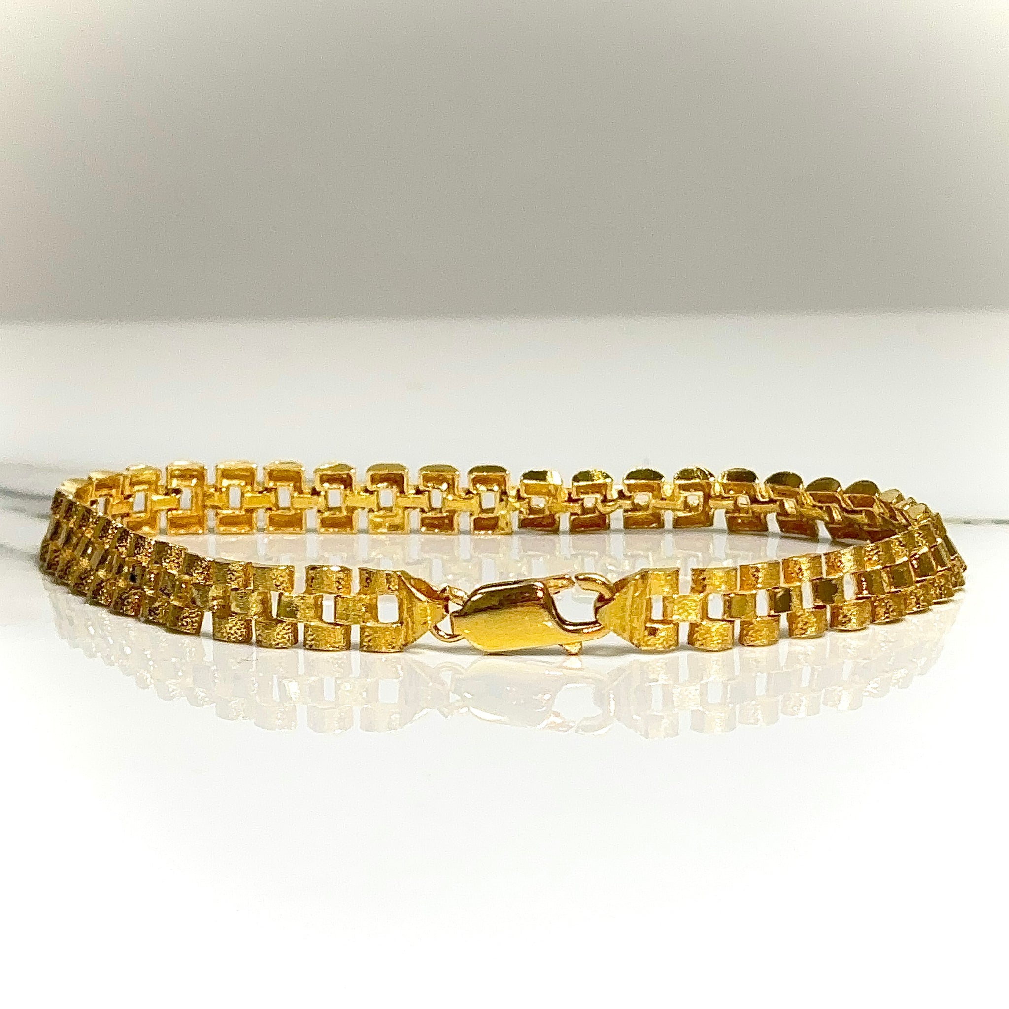 Rolex-Link Model Bracelet - 18 carat gold 0110 - 22cm / 6,5mm BV2