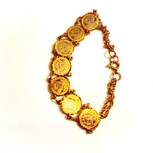 Coin Bracelet - 14 carat gold 0030 - 17cm/12mm - BV2