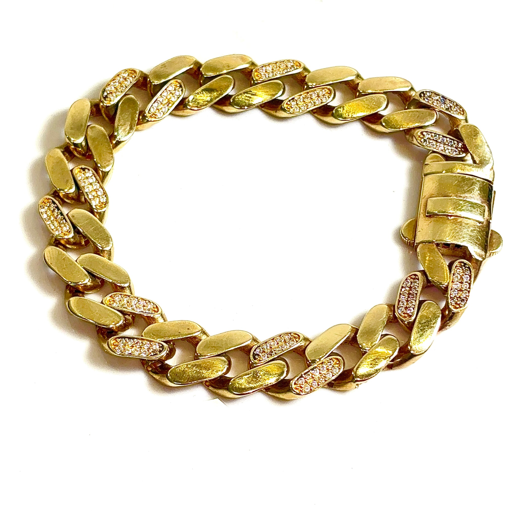 Cuban Link Model Bracelet - 14 carat gold 0043 - 19cm/10,6mm - BV2