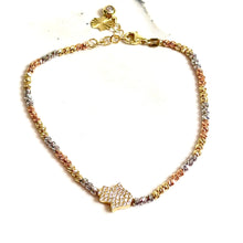 Mooncut Model Bracelet - 14 carat gold Tricolor 0025 - 20,5cm/9,5mm - BV2