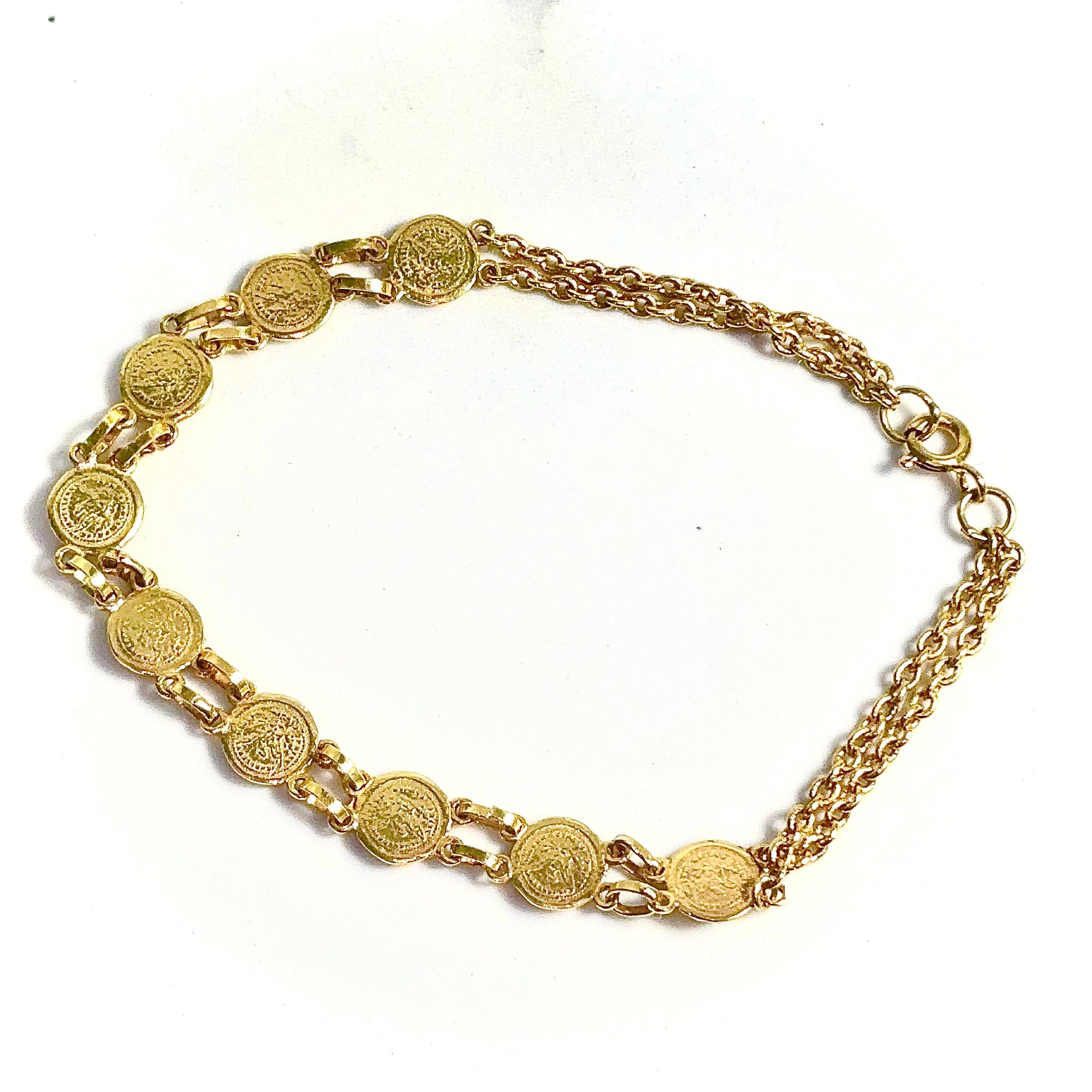 Coin Bracelet - 18 carat gold 0037 - 18,2cm/7mm - BV2