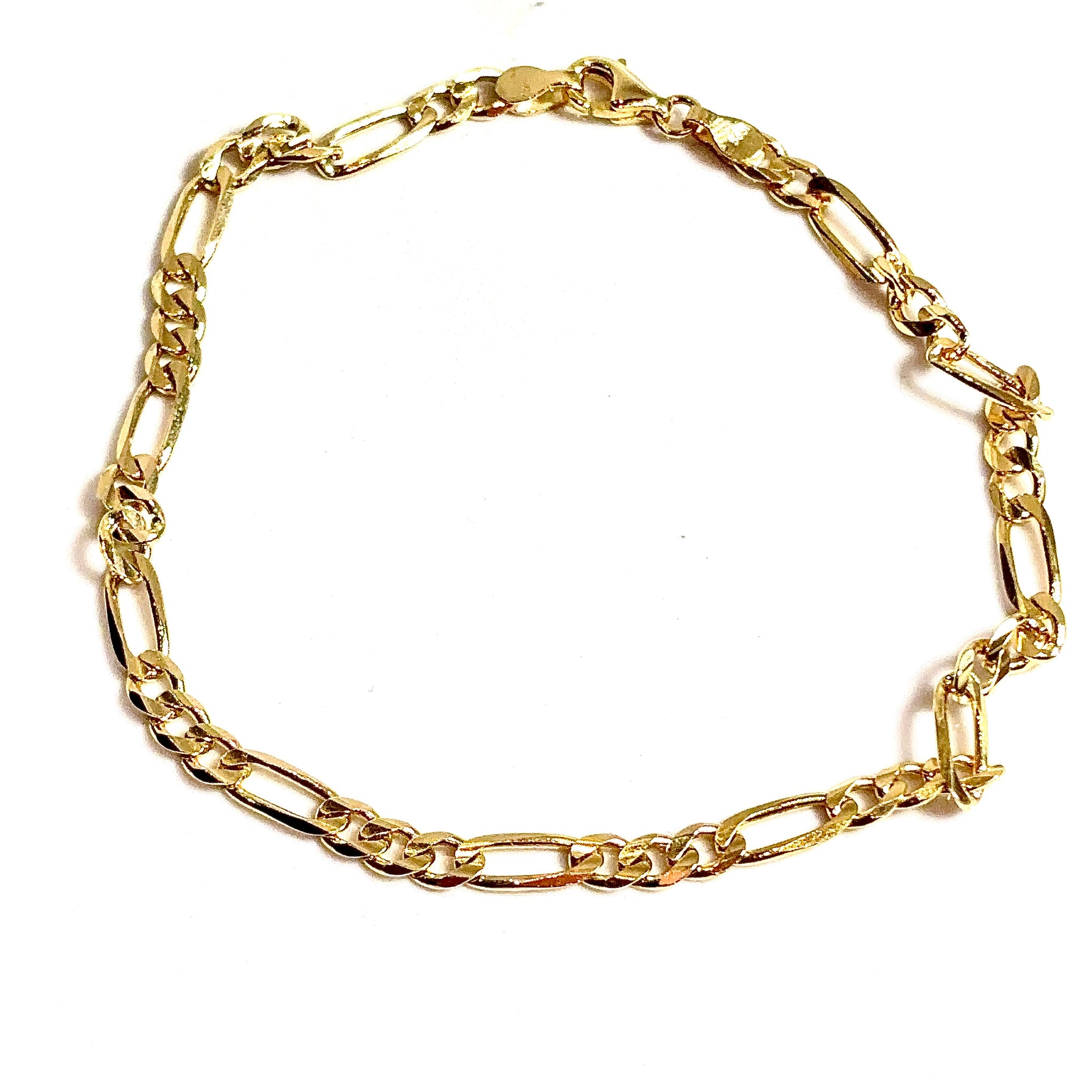 Figaro Bracelet - 14 carat gold 0041  - 21cm/3,8mm - BV2