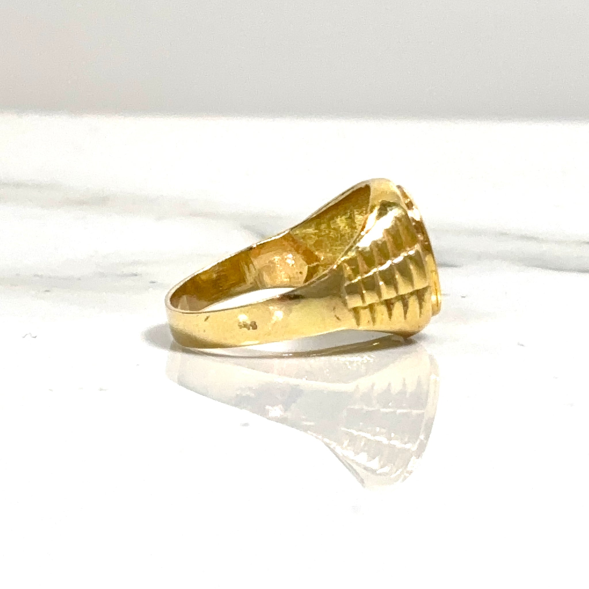 Elegant Shine Gold Ring - 14 carat gold 0075 - GRV2