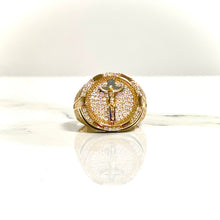 Jesus Cross Ring - 14 carat gold 00100 GRV2