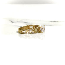Solitaire Fantasy Ring - 14 carat gold 00115 LRV2