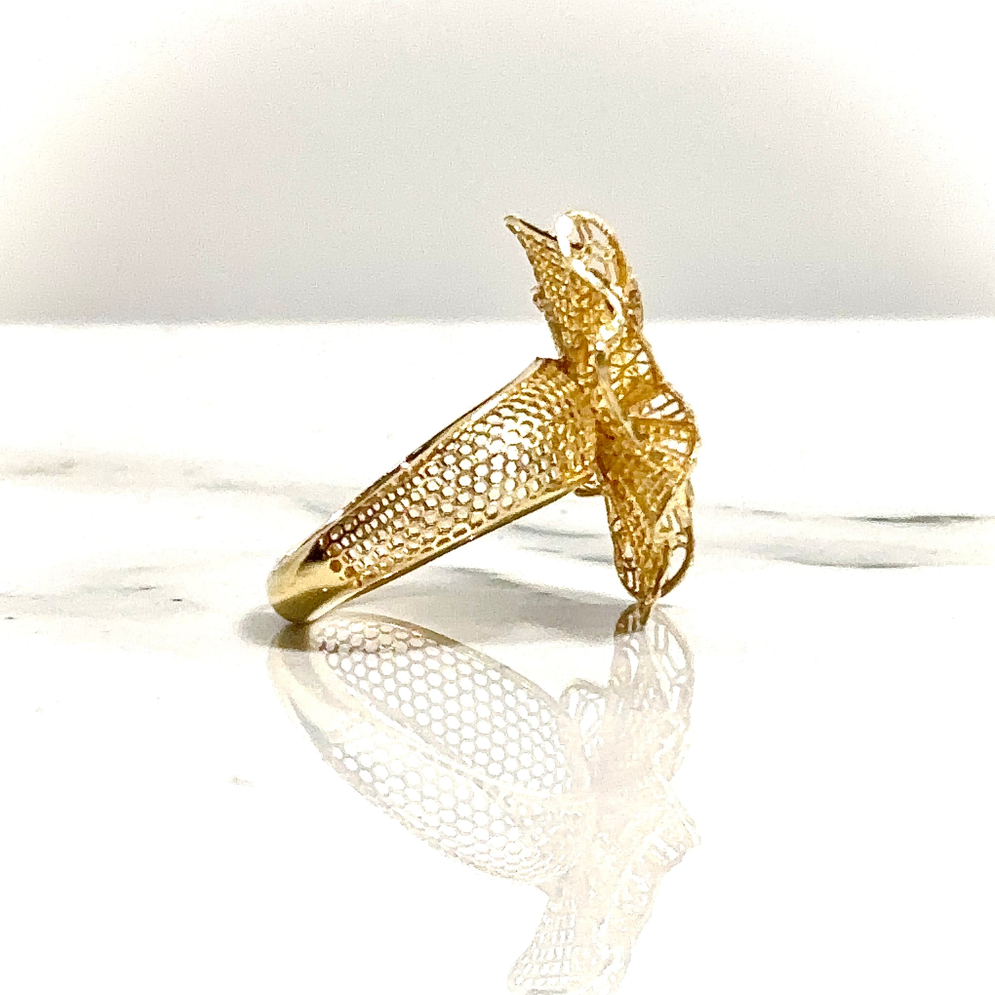 Flower Ring - 14 carat gold 00118