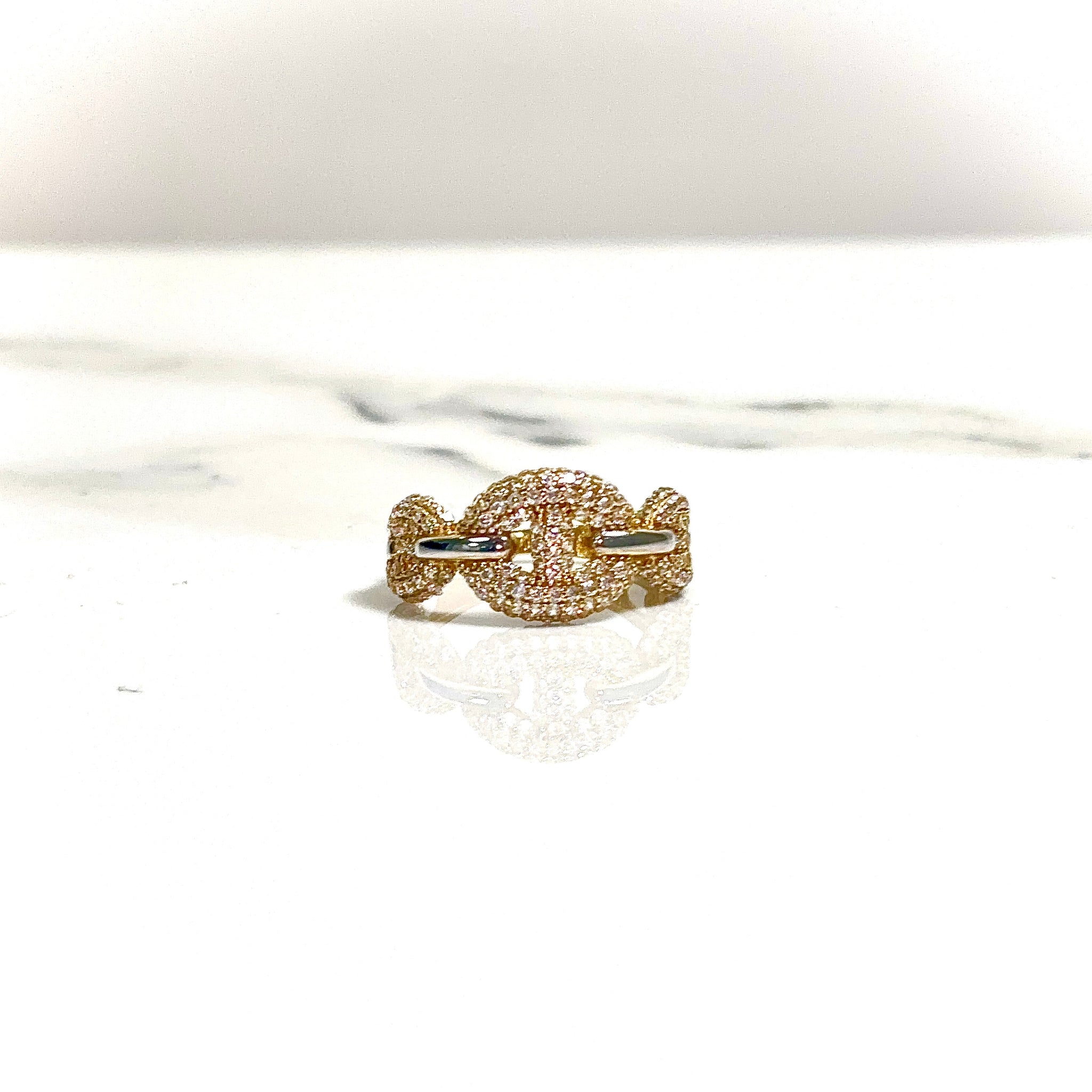 Coffee Bean Ring - 14 carat gold 00121 LRV2