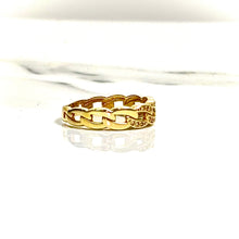 Chainlink Charm Ring - 14 carat gold 00124 LRV2