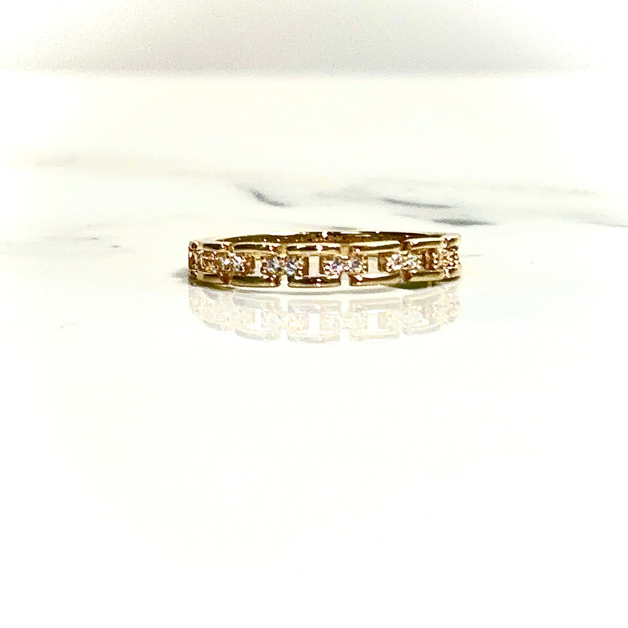 Geometric Sparkle Ring - 14 carat gold 00142 LRV2