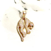 Golden Panther Pendant - 14 carat gold 00165 PV2