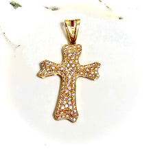 Golden Cross Pendant - 14 carat gold 00166 PV2