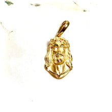 Jesus Face Small Pendant - 14 carat gold 00178 PV2