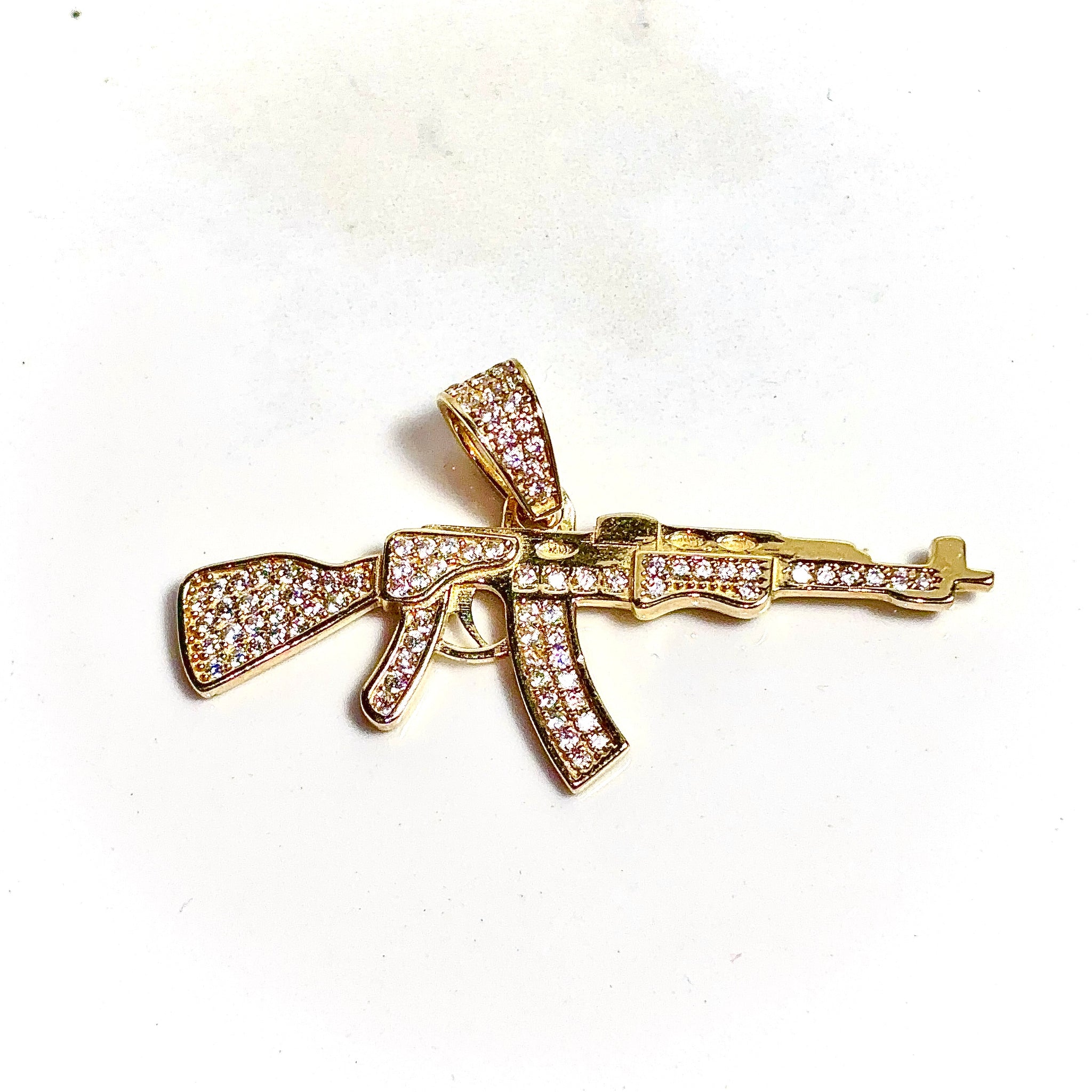 AK47 Pistol Pendant - 14 carat gold 00185 PV2