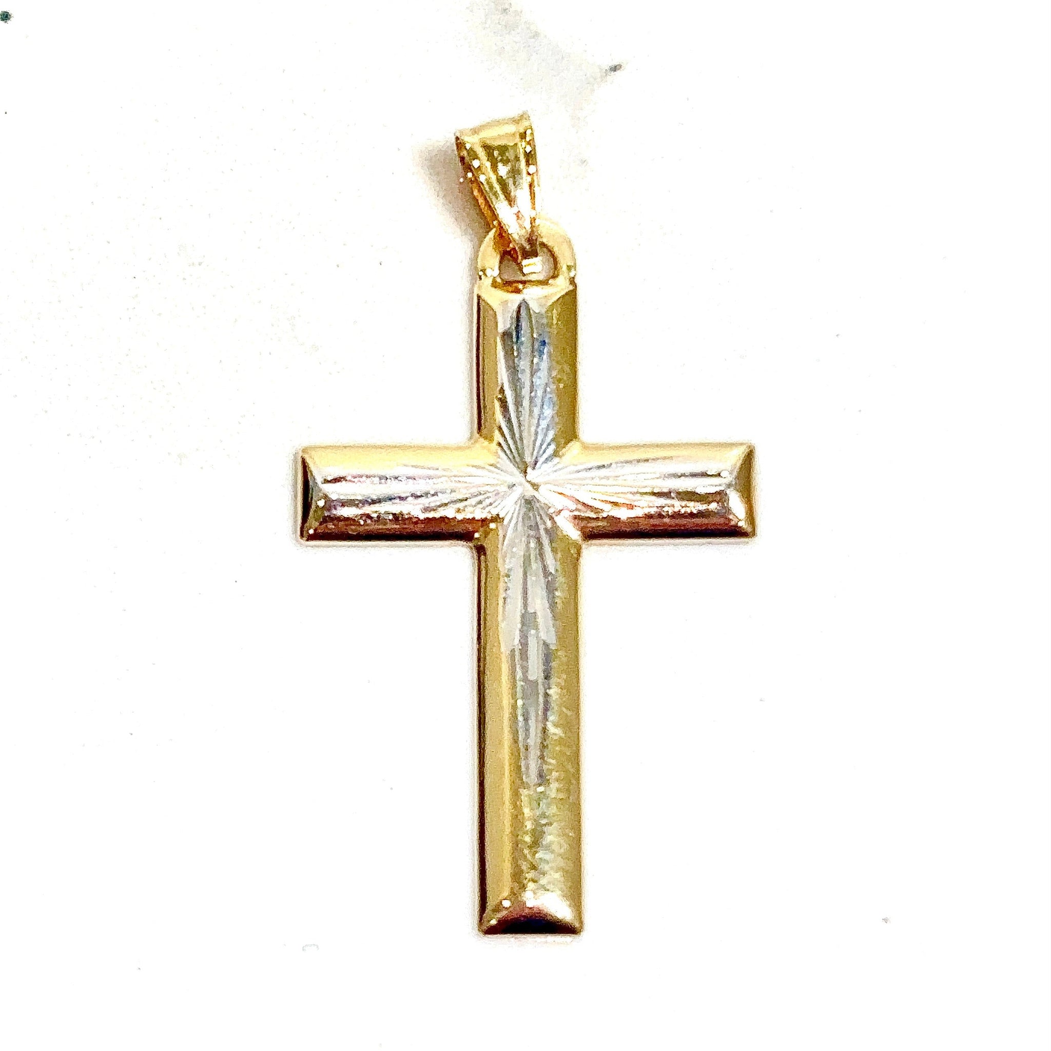 Jesus Cross Pendant - 14 carat gold PV2