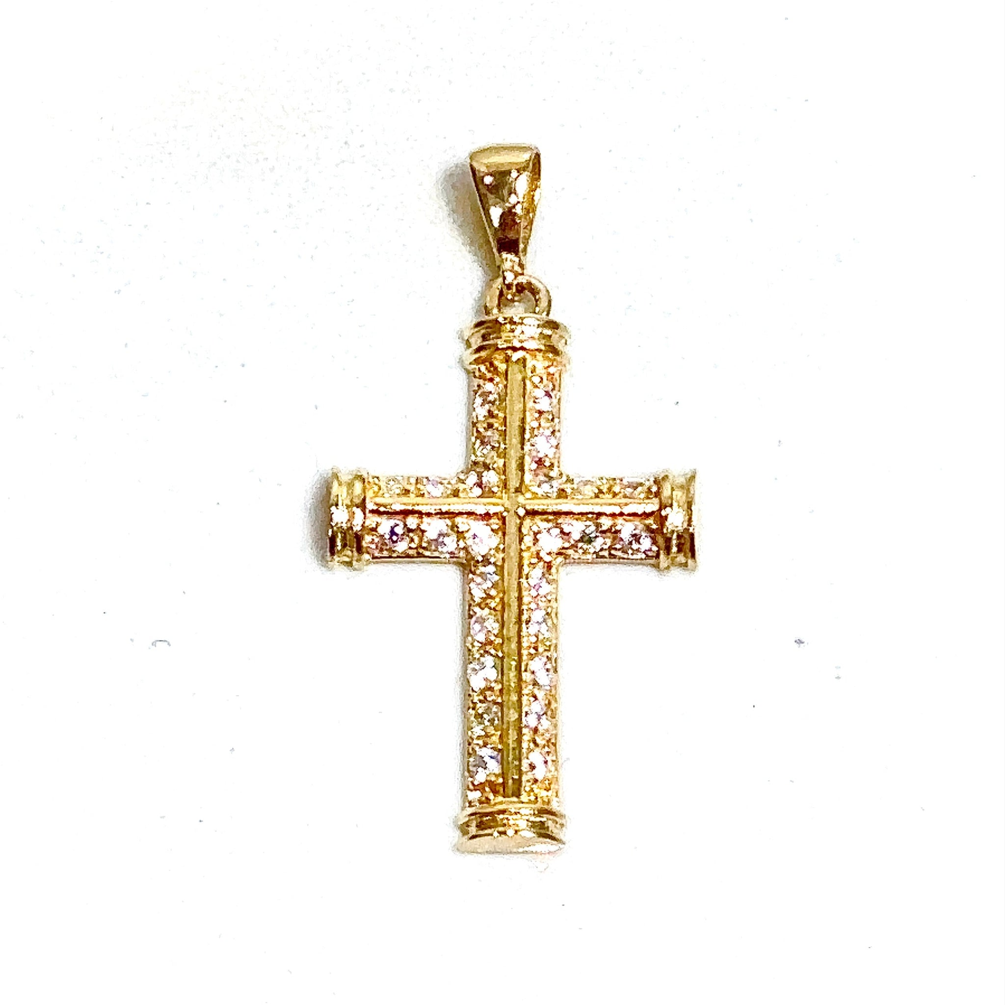 Radiant Cross Pendant - 14 carat gold PV2