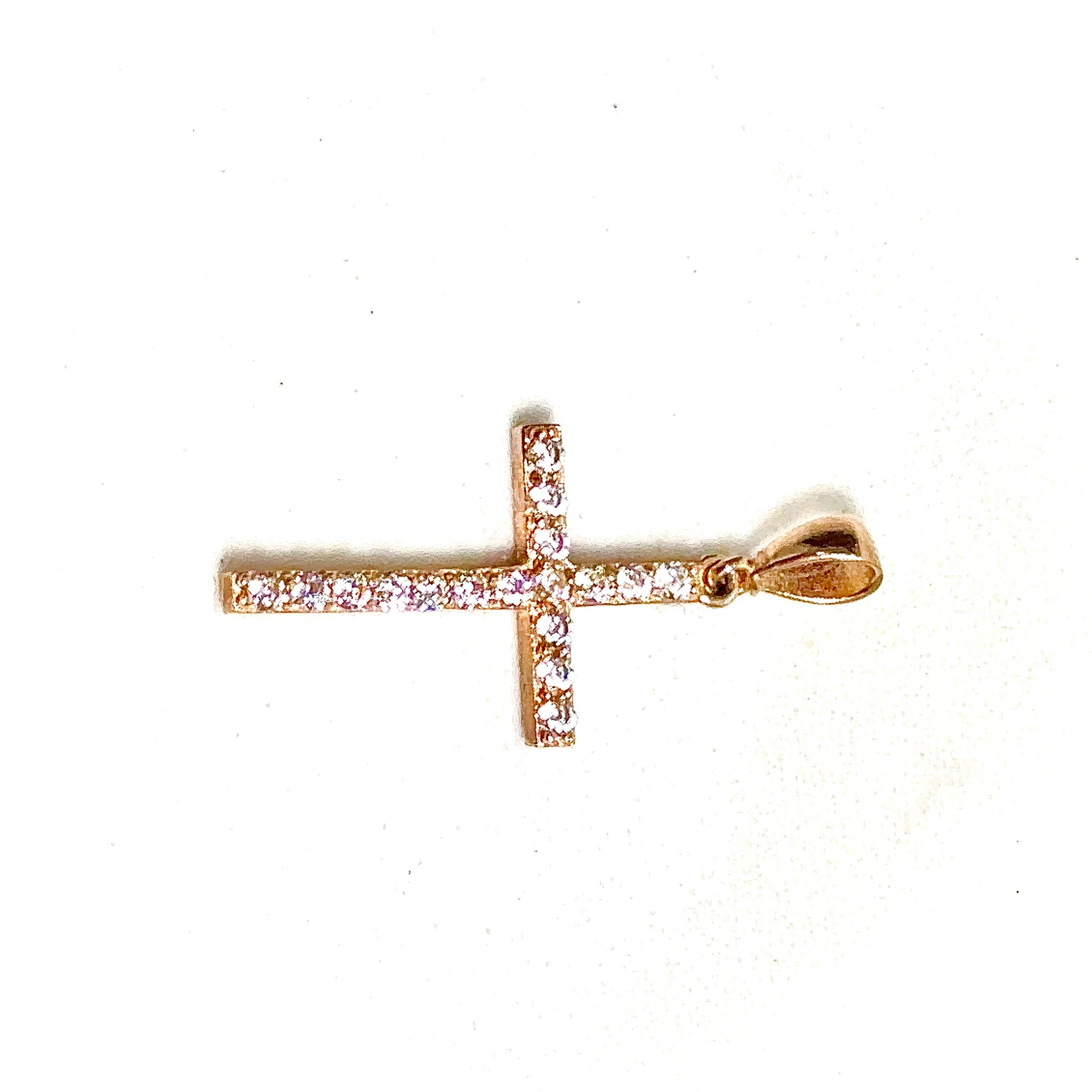Cross Pendant - 14 carat rose gold PV2