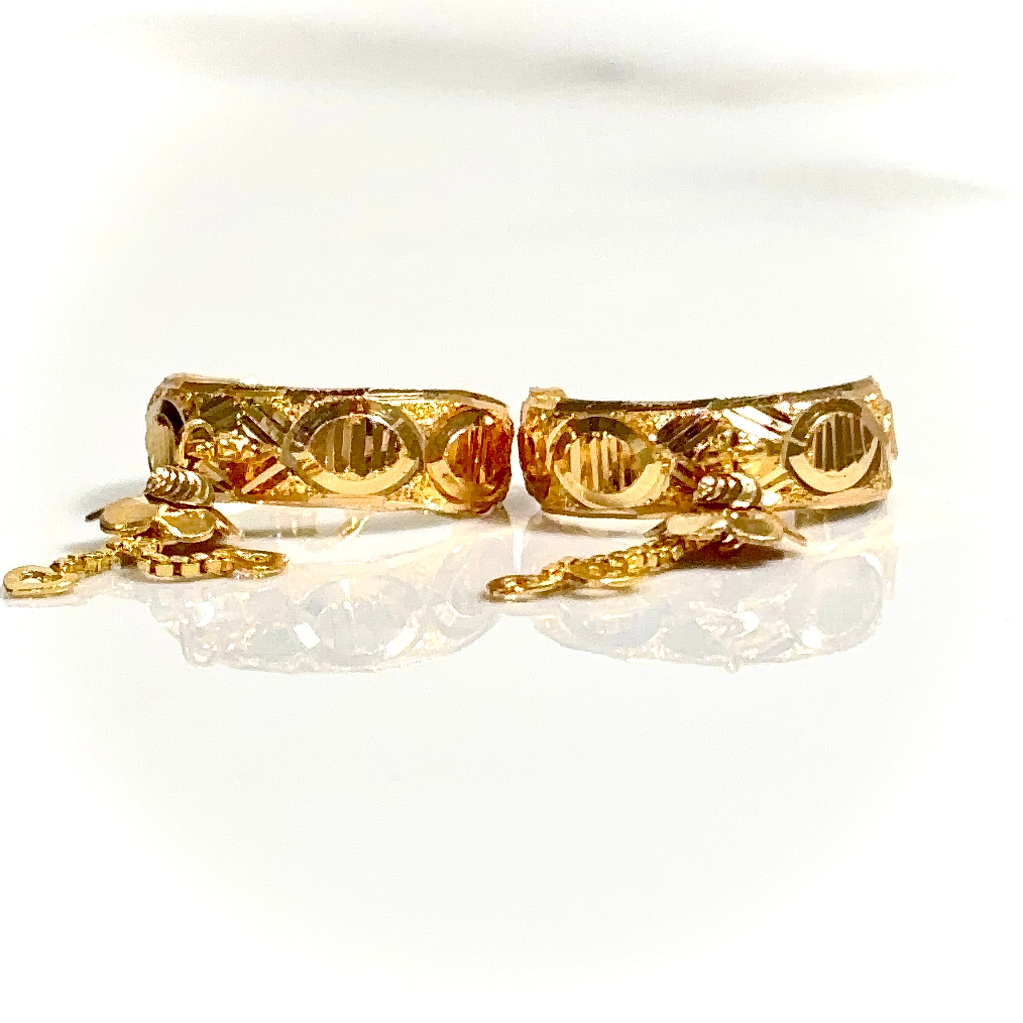 Golden Spiral Earrings - 18 carat gold EARV2