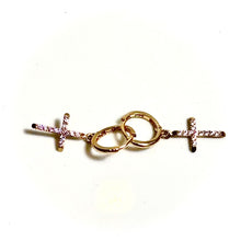 Cross Earring - 14 carat gold EARV2