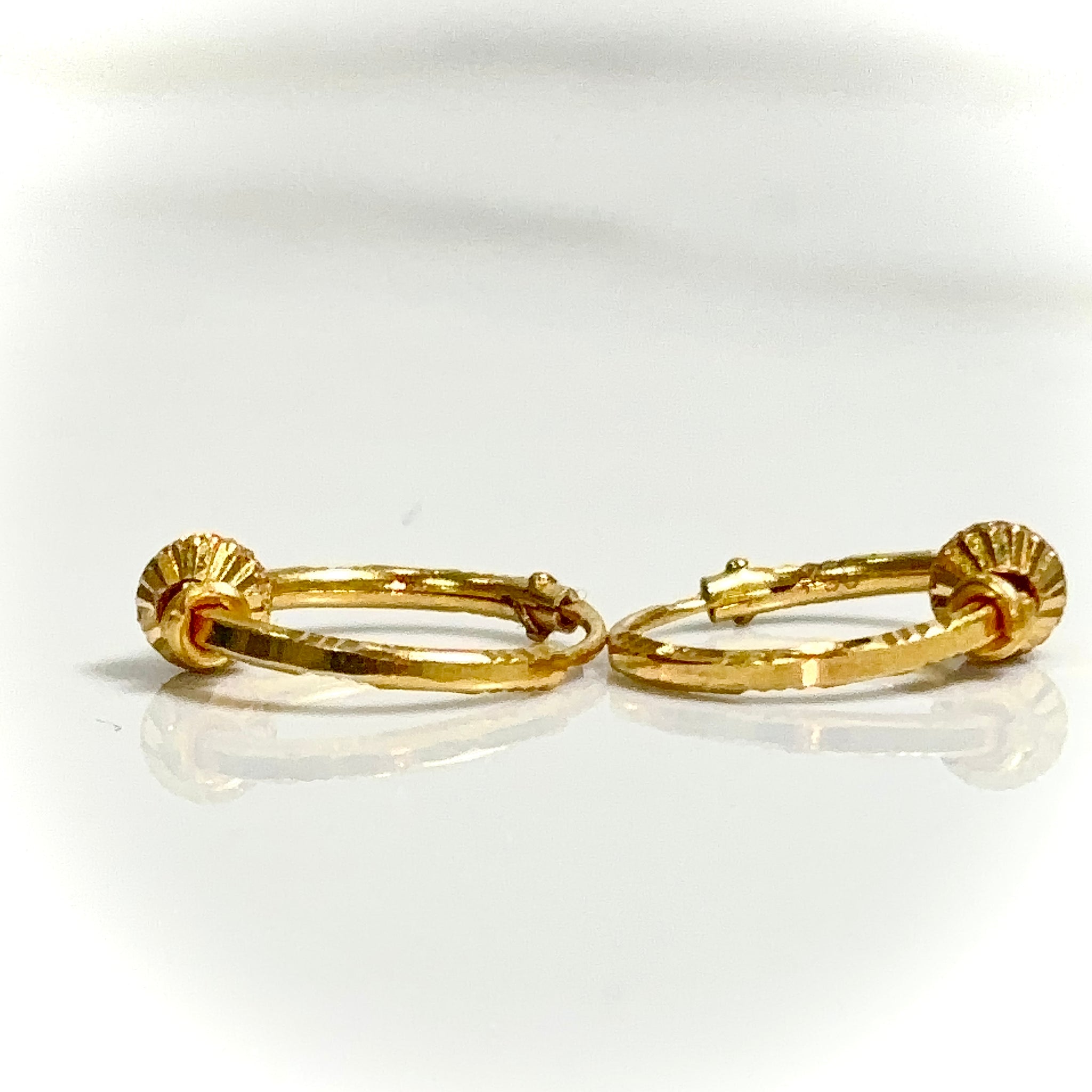 Radiant Gold Hoops Earring - 14 carat gold EARV2