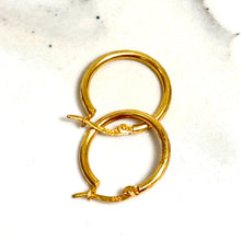 Golden Elegant Hoops Earring - 14 carat gold EARV2