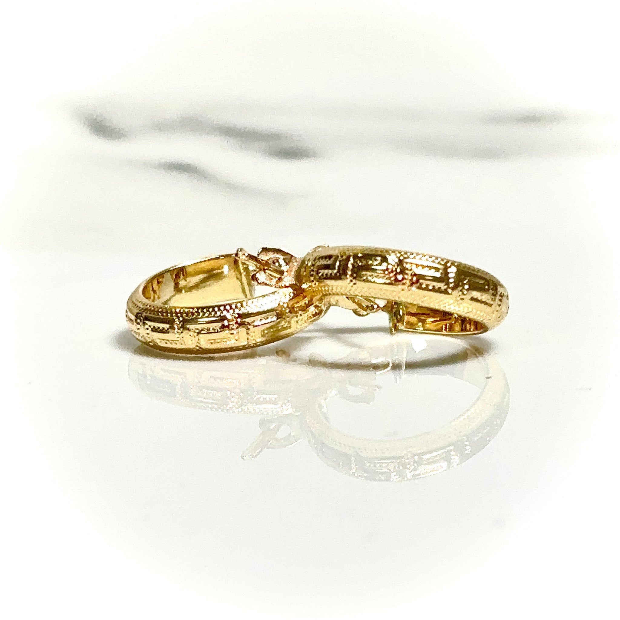 Luminous Gold Hoops Earring - 14 carat gold EARV2