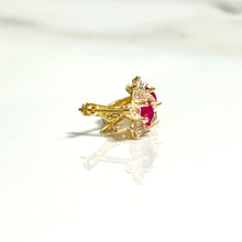 Glimmering Ruby Delight Earrings - 14 carat gold EARV2