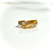 Diamond Square Earring - 14 carat gold EARV2