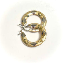 Floral Harmony Hoops Earring - 14 carat gold EARV2