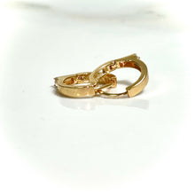 Golden Hoop Clasps Earrings - 14 carat gold EARV2
