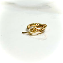 Golden Hoop Earring - 18 carat gold EARV2