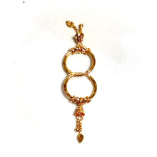 Royal Gold Dangle Hoops Earring - 14 carat gold EARV2