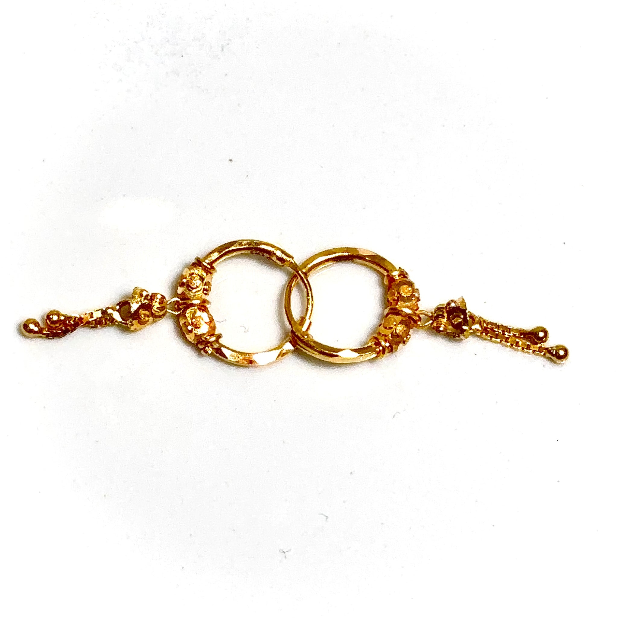 Glimmering Gold Hoops Earring - 14 carat gold EARV2