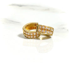 Twisted Band Earrings - 14 carat gold EARV2