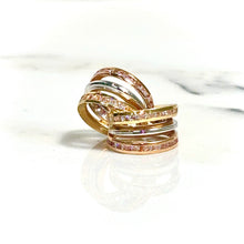 Tricolor Earrings - 18 carat gold EARV2