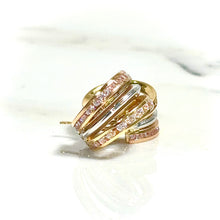 Tricolor Earrings - 18 carat gold EARV2