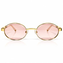 Ovoid Glasses - Gold Plated | Lavish Pink Shade | Diamond Cut Lens