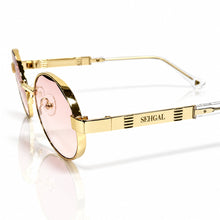 Ovoid Glasses - Gold Plated | Lavish Pink Shade | Diamond Cut Lens