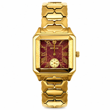 Sehgal Marbleous Watch - Ruby Brown - Gold Plated