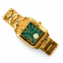 Sehgal Marbleous Watch - Emerald Green - Gold plated