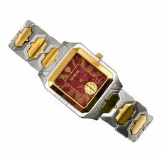 Sehgal Marbleous Watch - Ruby Brown - Two-Tone Gold Plated