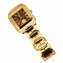 Sehgal Marbleous Watch - Ruby Brown - Rose Gold Plated