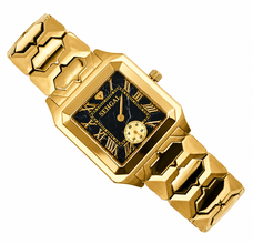 Sehgal Marbleous Watch - Black Marble - Gold Plated