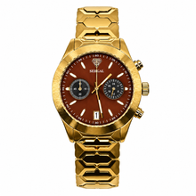 Sehgal Maharaja Watch - Gradient Chocolate Brown - Gold Plated