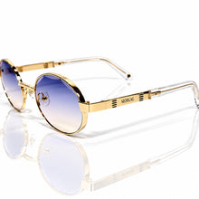 Ovoid Glasses - Gold Plated | Purple Gradient Shade | Diamond Cut Lens