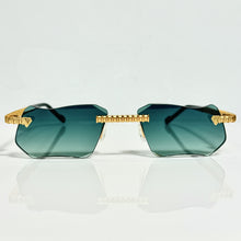 Magic Glasses - Gold Plated | Luxury Green Shade | Polished Diamond Cuts Lens