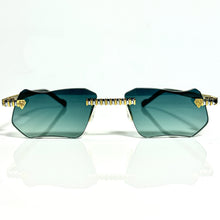 Magic Glasses - Two-Tone Gold & Whitegold Plated | Luxury Green Shade | Classic Lens