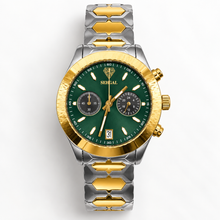 Sehgal Maharaja Watch - Gradient Emerald Green - Two-Tone Gold Plated